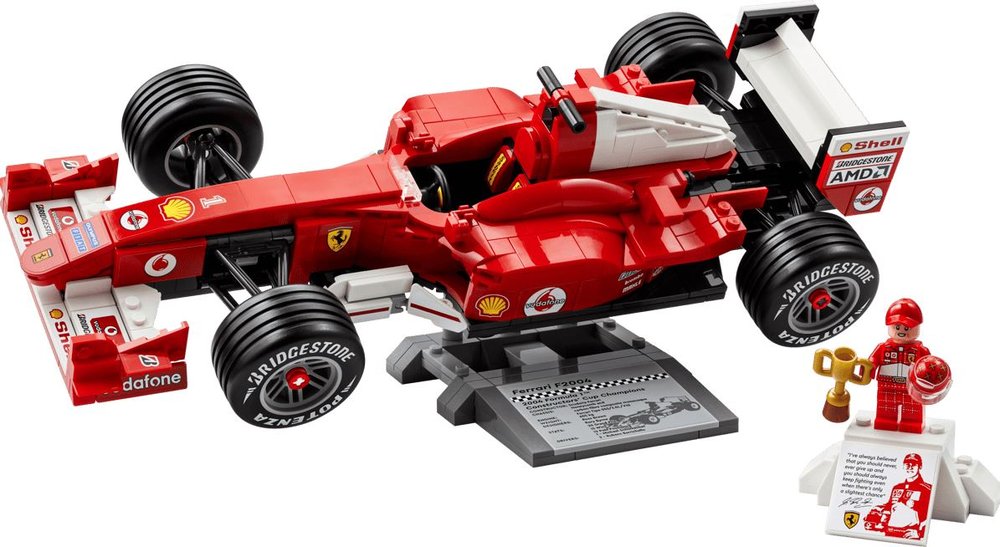 Lego Icons Ferrari F2004 y Michael Schumacher Marca Creator