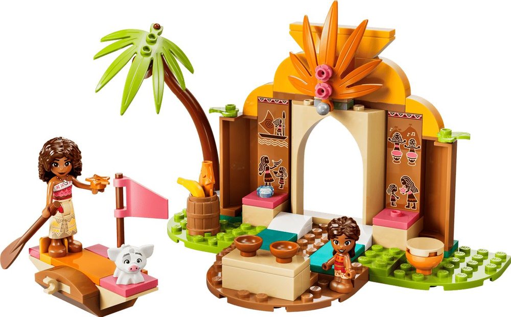 Lego Vaiana Casa de la Aldea y Barco