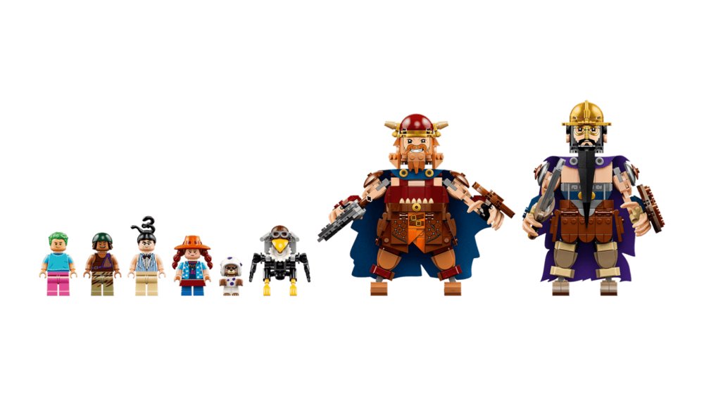 LEGO One Piece Dorry vs. Brogy - Gigantes de Little Garden