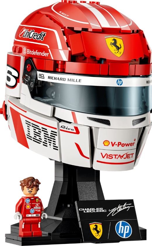 Casco de Charles Leclerc Lego Ferrari para montar y coleccionar