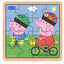 Puzzle Peppa Pig bicicleta de madera Barbo-Toys