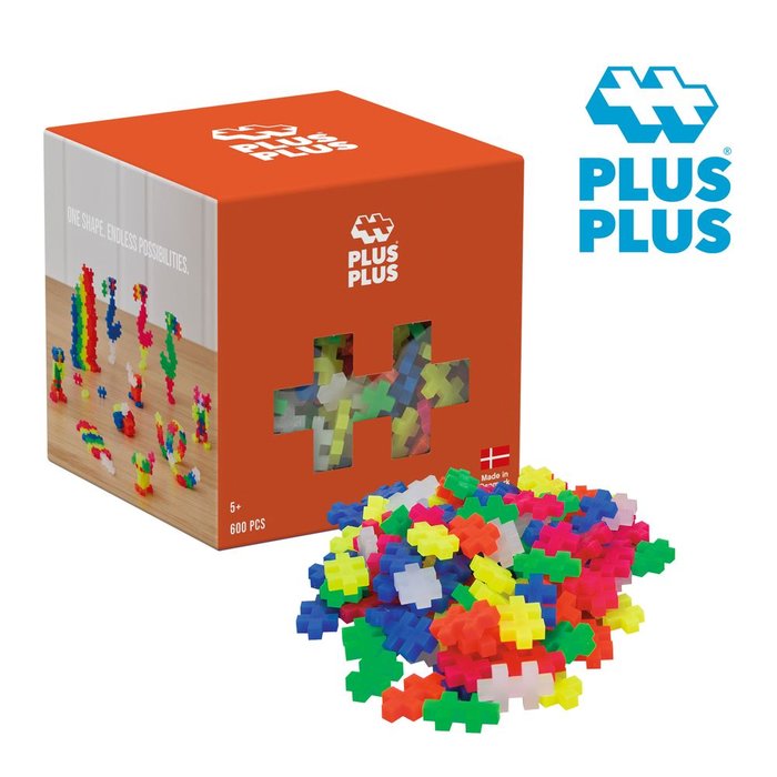 Juego Cubo de Piezas Plus Plus Neon 600 Piezas LUDILO