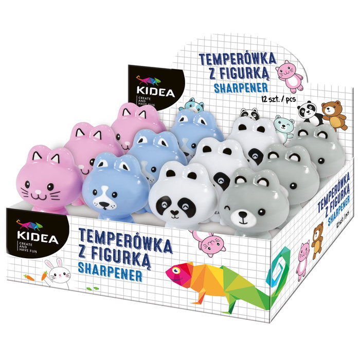 Expositor 12 Sacapuntas Animalitos Surtidos Kidea