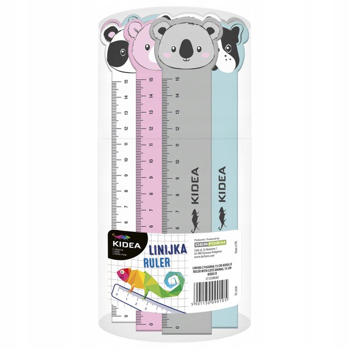 EXPOSITOR 36 UDS REGLA 15 CM OSOS | 36 UNIDADES | (KIDEA) Imagen principal del producto