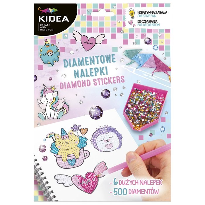 Set de diamantes adhesivos para crear dibujos fantasía KIDEA