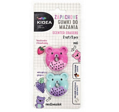 SET 2 GOMAS PERFUMADAS FRESA Y UVA | 12 UNIDADES | (KIDEA)