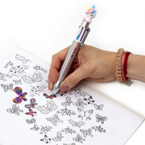 Bolígrafo 6 colores Kawaii Kidea, pack 12 unidades