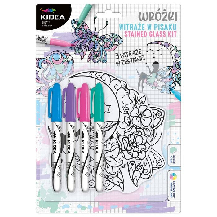 SET COLOREA 4 ROTUS + DIBUJOS ADHESIVOS MARIPOSAS | KIDEA | ENVASE 12 UDS. UNIDAD | 5901130104505