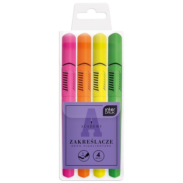 Pack de 4 Marcadores Colores Fluor Papelería del Paseo Imagen principal del producto