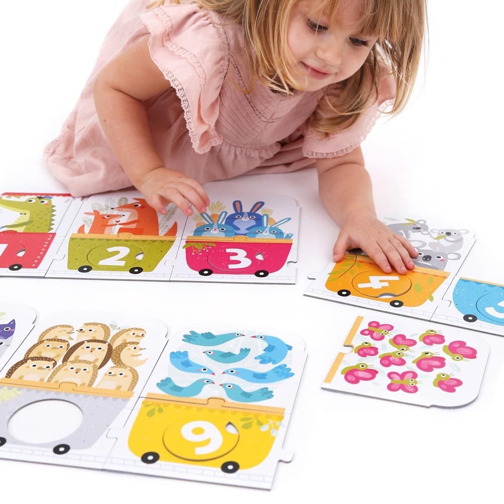 Juego Educativo Make-a-Match Puzzle Number Train