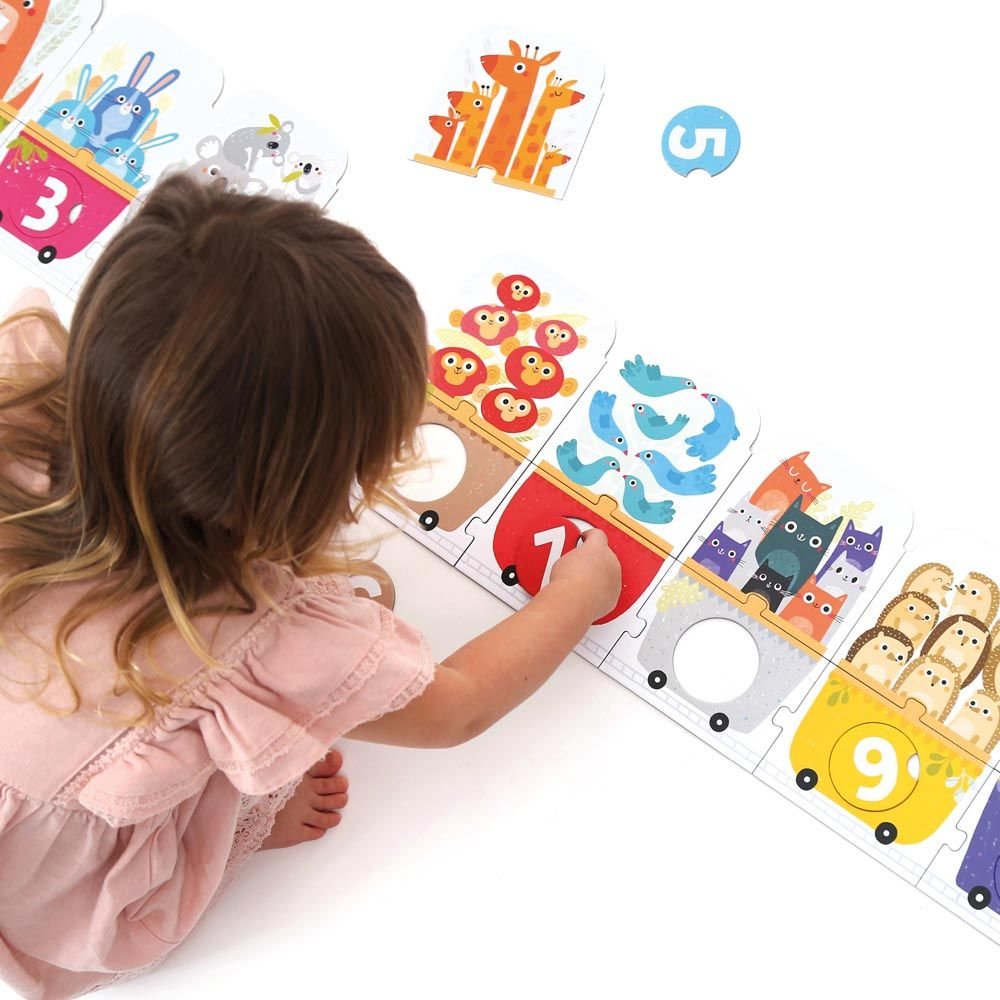 Juego Educativo Make-a-Match Puzzle Number Train