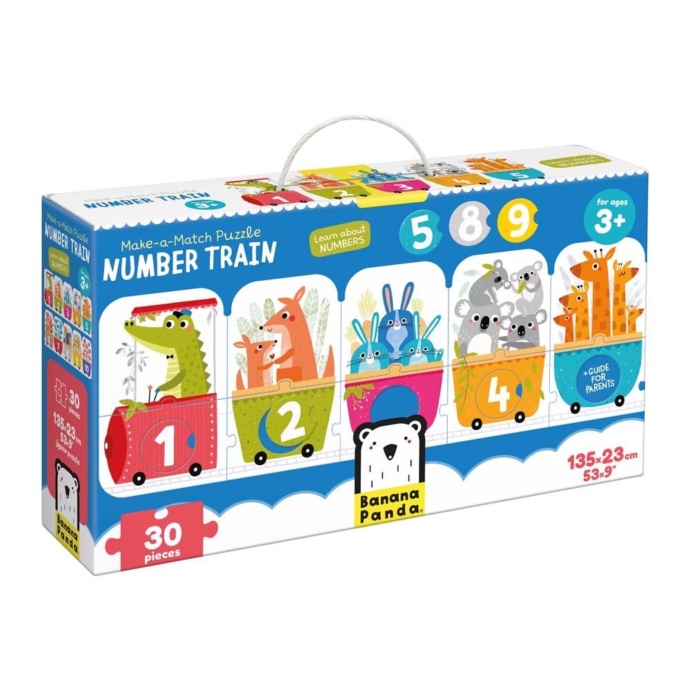 Juego Educativo Make-a-Match Puzzle Number Train