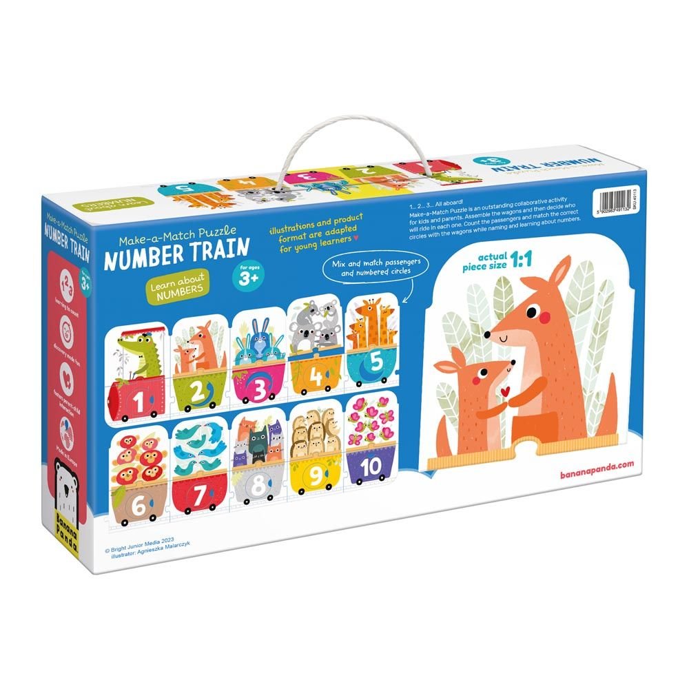 Juego Educativo Make-a-Match Puzzle Number Train