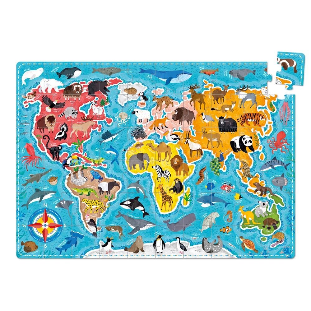 Juego Educativo Puzzlove Animals of the World 4+