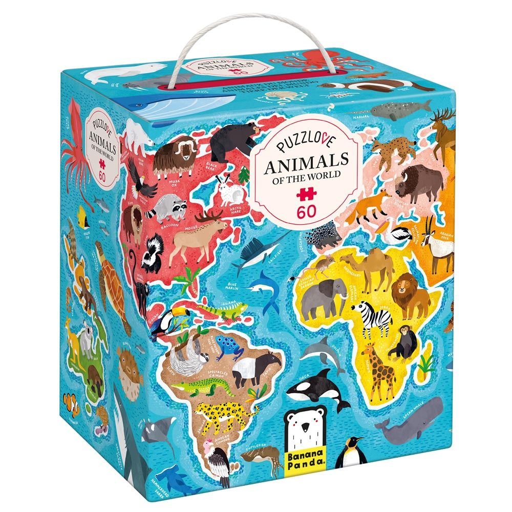 Juego Educativo Puzzlove Animals of the World 4+
