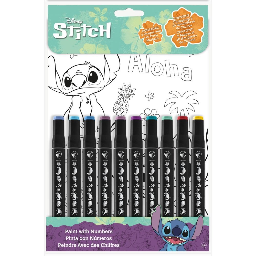 PINTA CON NUMEROS STITCH NUEVA EDICION | KIDS LICENSING | 1 UNIDAD | 5903235687211 Imagen principal del producto