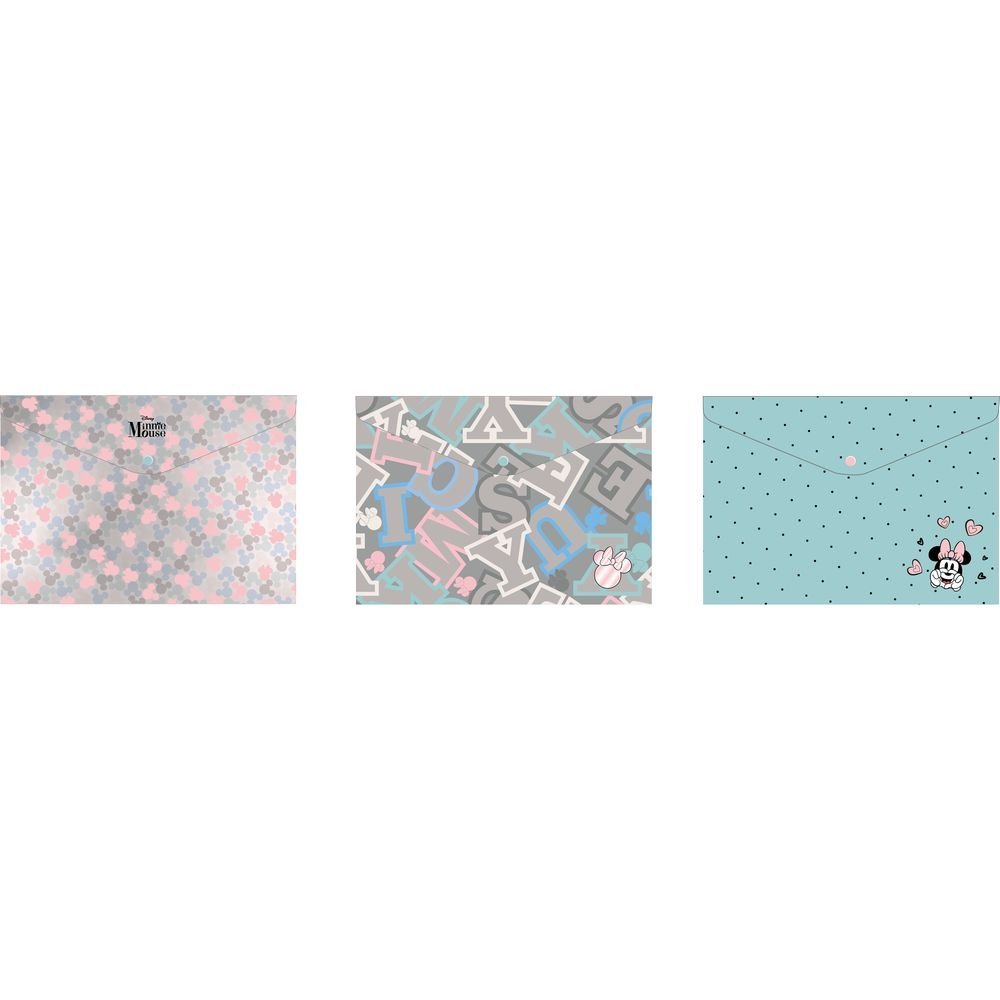 SOBRE BROCHE PP A4 MINNIE MOUSE | 6 UNIDADES | (COOLPACK)
