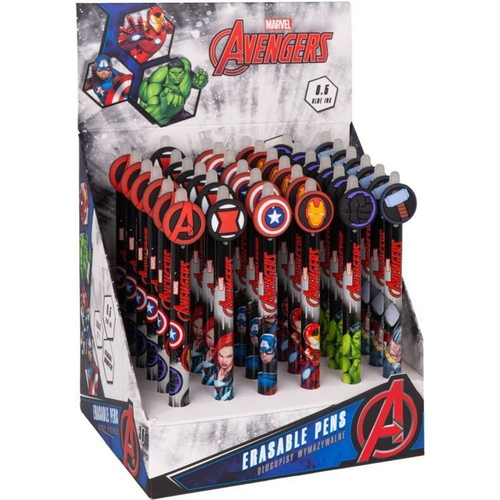 Expositor 36 Bolígrafos Borrables Avengers COOLPACK