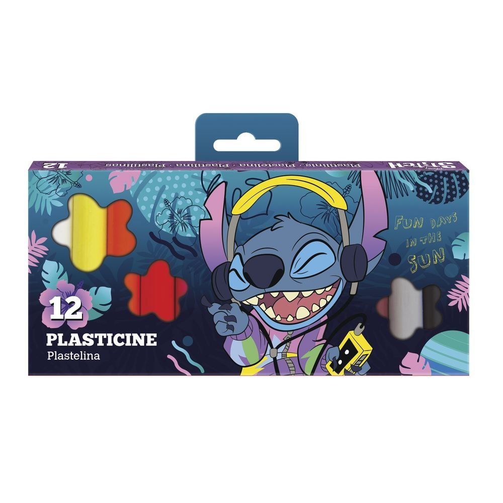 PLASTILINA 12 COLORES STITCH | 6 UNIDADES | (COOLPACK)