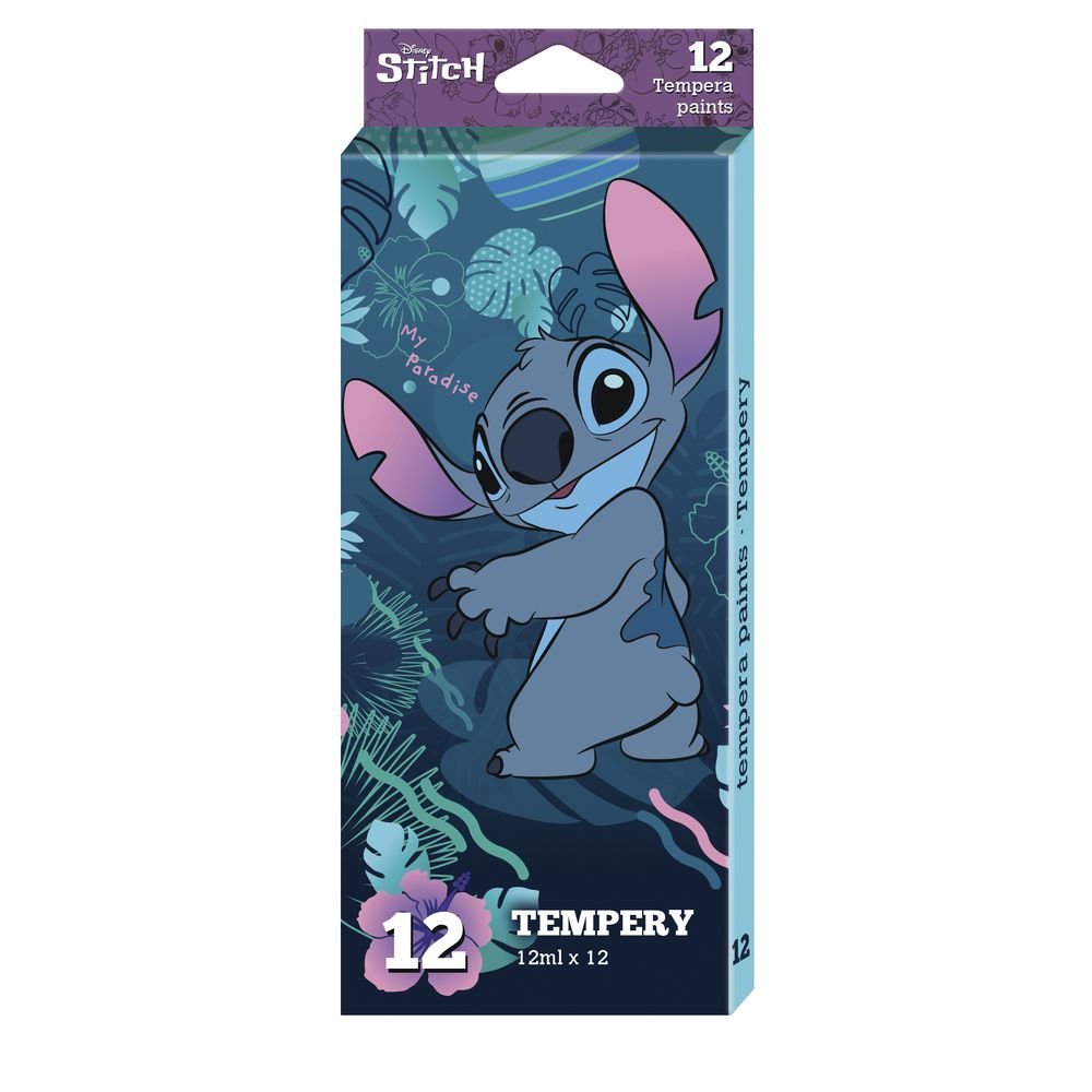 TEMPERAS EN TUBO 12 UNIDADES STITCH | 1 UNIDADES | (COOLPACK)