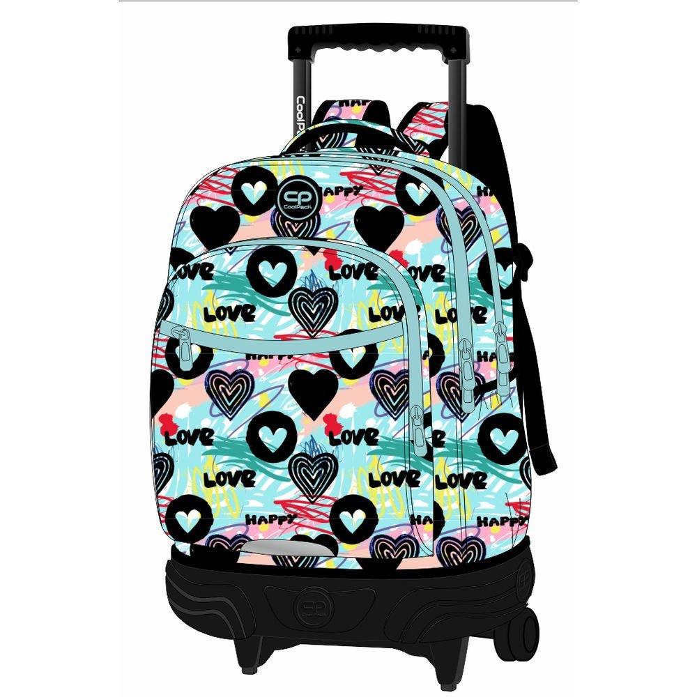 MOCHILA ESCOLAR + CARRO COMPACT BUZZER IN LOVE | COOLPACK