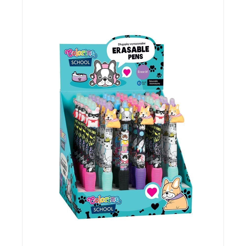 Expositor 36 bolígrafos borrables Cute Dogs Coolpack