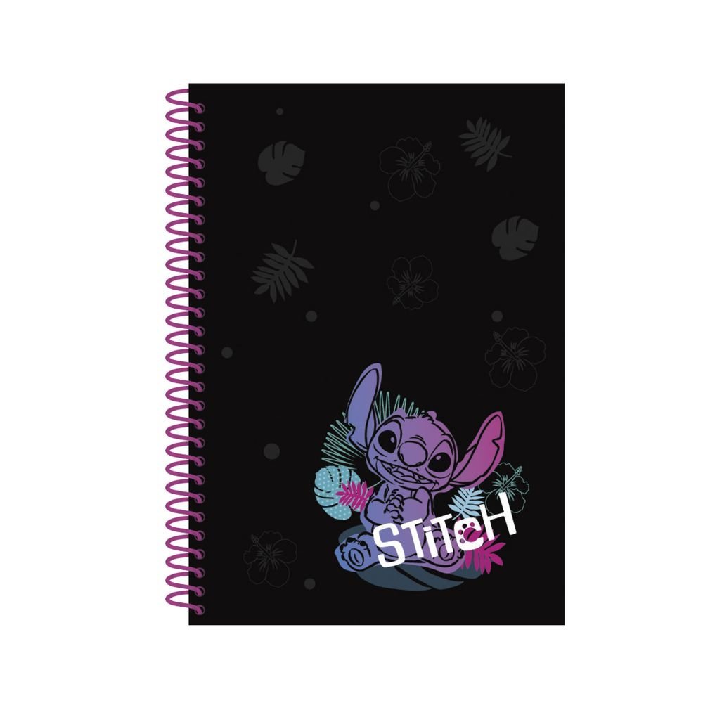 Cuaderno A4 Espiral 100 Hojas Cuadricula Stitch Black Tropic Marca Coolpack Imagen principal del producto