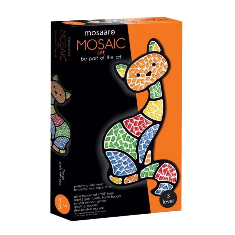 Kit Creativo Gato Mosaico de Cristal - Mosaaro Toysline