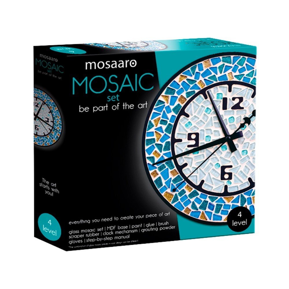 Kit creativo reloj mosaico cristal Mosaaro Toysline