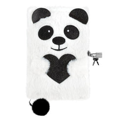 DIARIO PELUDO CON CANDADO OSO PANDA | 1 UNIDADES | (KIDEA)
