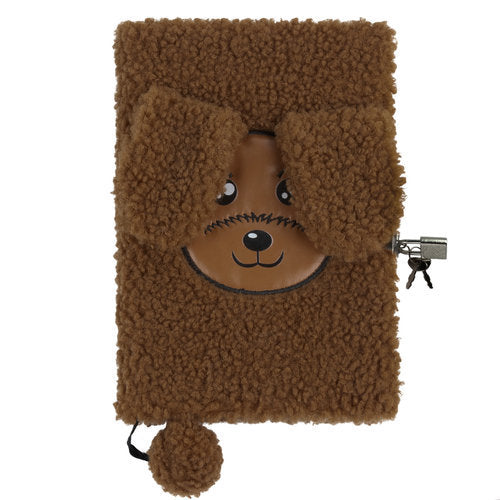 DIARIO PELUDO CON CANDADO PERRITO | 1 UNIDADES | (KIDEA) Imagen principal del producto