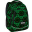 MOCHILA TRIPLE ESCOLAR BACK UP HEXAGONOS VERDES NEON | DERFORM