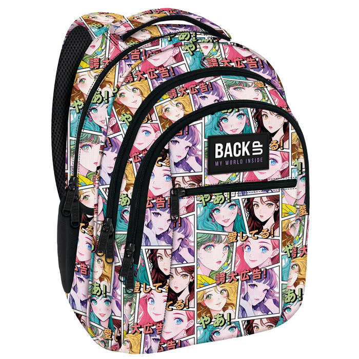 MOCHILA TRIPLE ESCOLAR BACK UP MANGA A TODO COLOR | DERFORM Imagen principal del producto