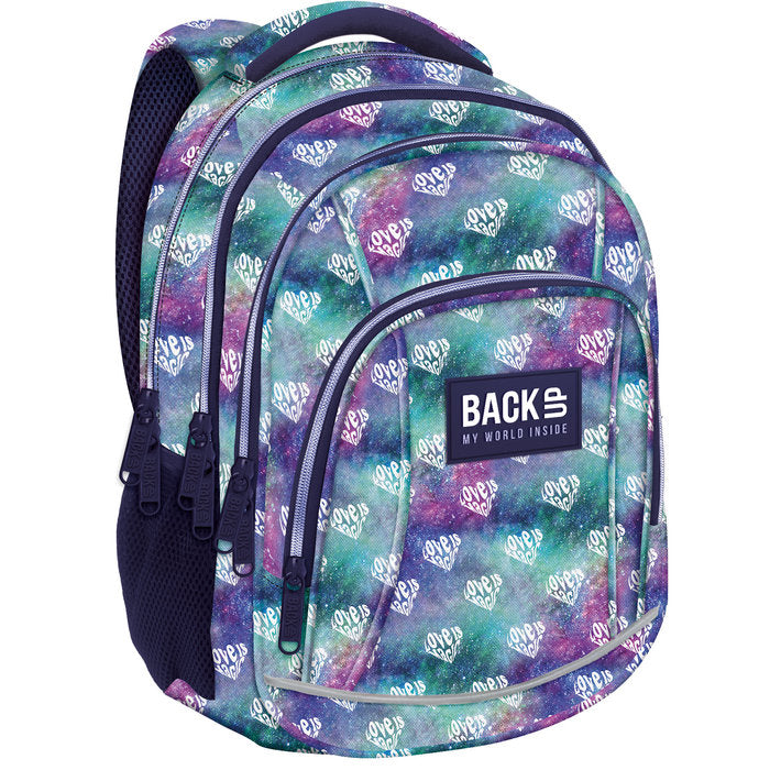 MOCHILA ESCOLAR TRIPLE BACK UP LOVE IS MAGIC | DERFORM Imagen principal del producto