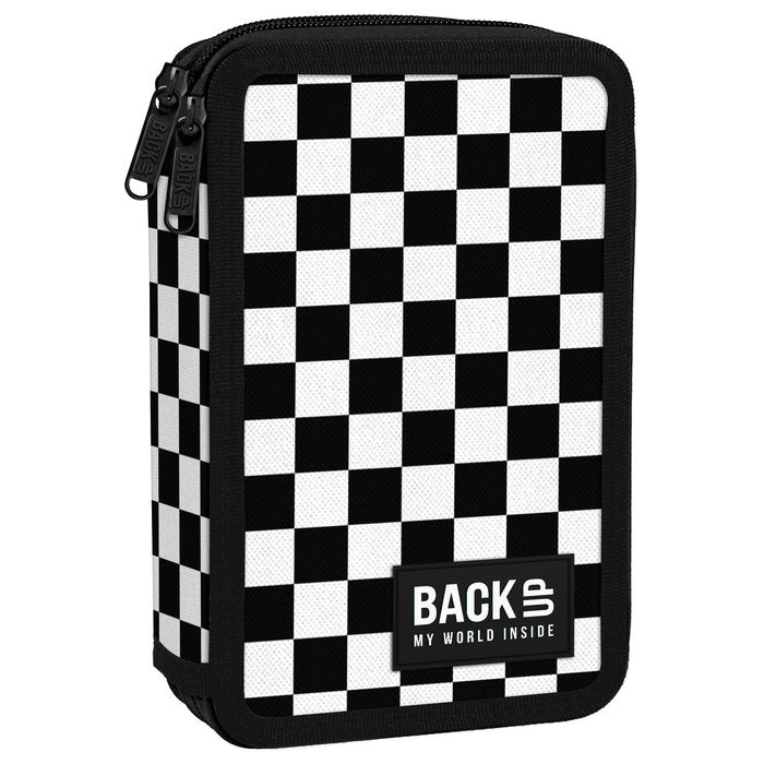 PLUMIER DOBLE CON RELLENO CUADRADOS CLASSIC | DERFORM