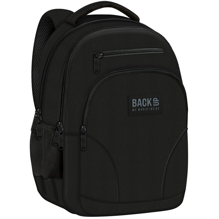 MOCHILA DOBLE ESCOLAR BACK UP NEGRA CLASICA | DERFORM Imagen principal del producto