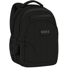 MOCHILA DOBLE ESCOLAR BACK UP NEGRA CLASICA | DERFORM