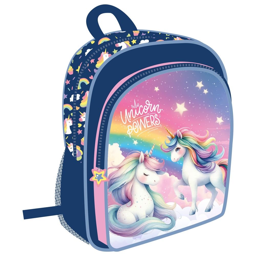 MOCHILA INFANTIL 29X24 UNICORNIO ARCOIRIS | DERFORM Imagen principal del producto
