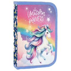 PLUMIER SIMPLE RELLENO CON ORGANIZADOR UNICORNIO ARCOIRIS | DERFORM