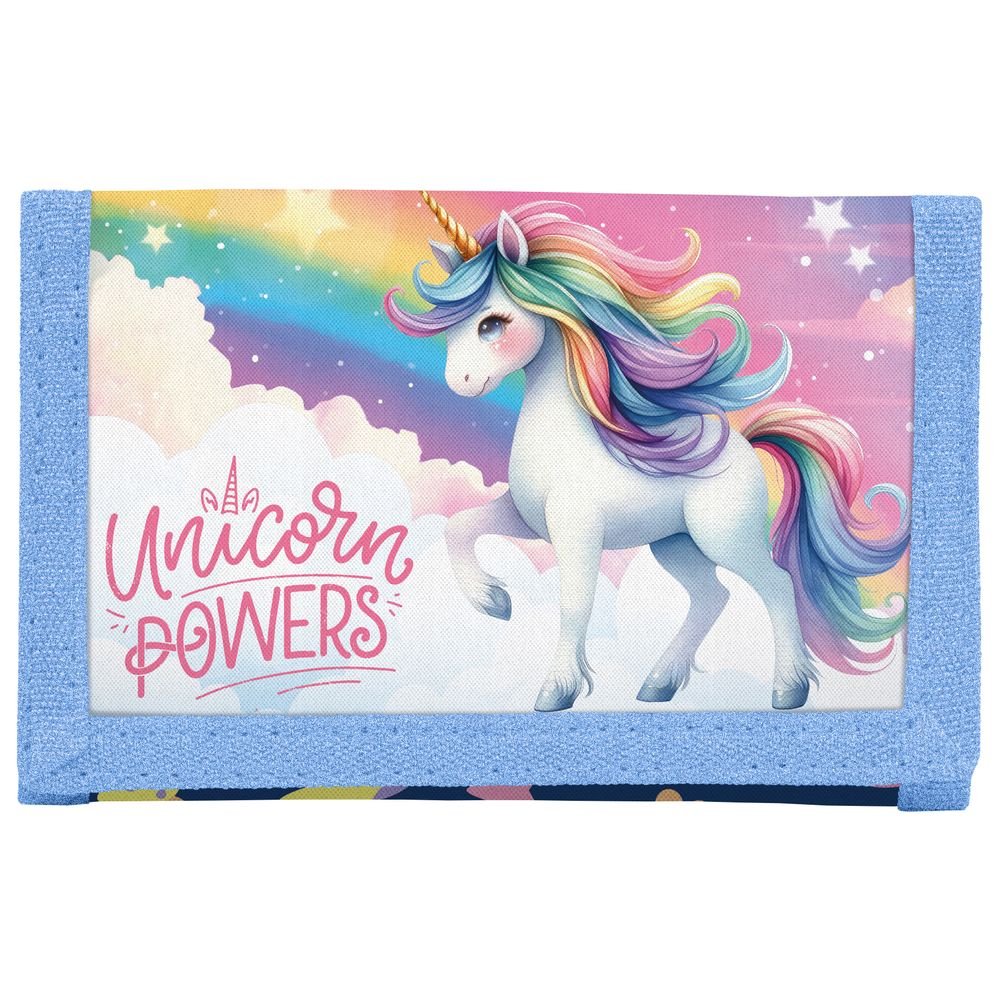 CARTERA BILLETERA INFANTIL VELCRO UNICORNIO ARCOIRIS | DERFORM | 1 UNIDAD | 5906601705427 Imagen principal del producto