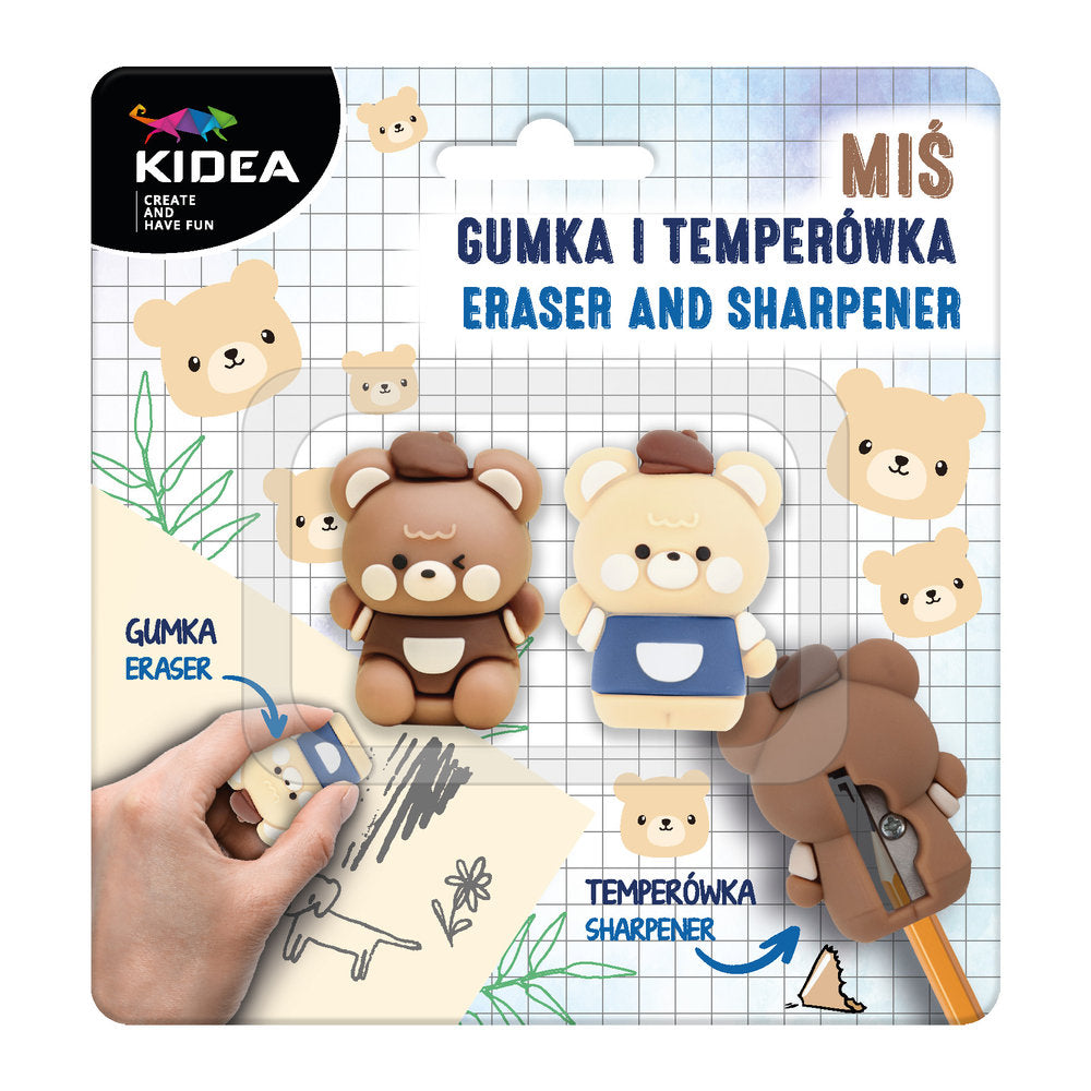 BLISTER 2 AFILABORRAS OSITOS CLASICOS KAWAII | 12 UNIDADES | (KIDEA)