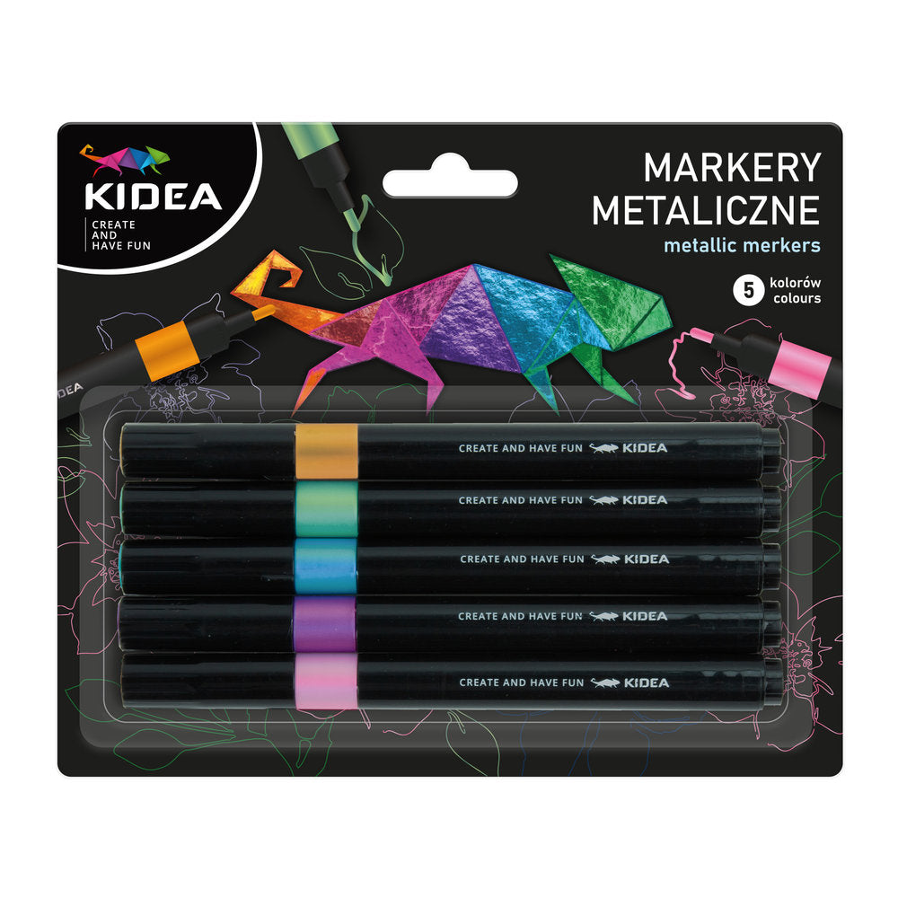 Blister de 5 rotuladores metalizados Kidea