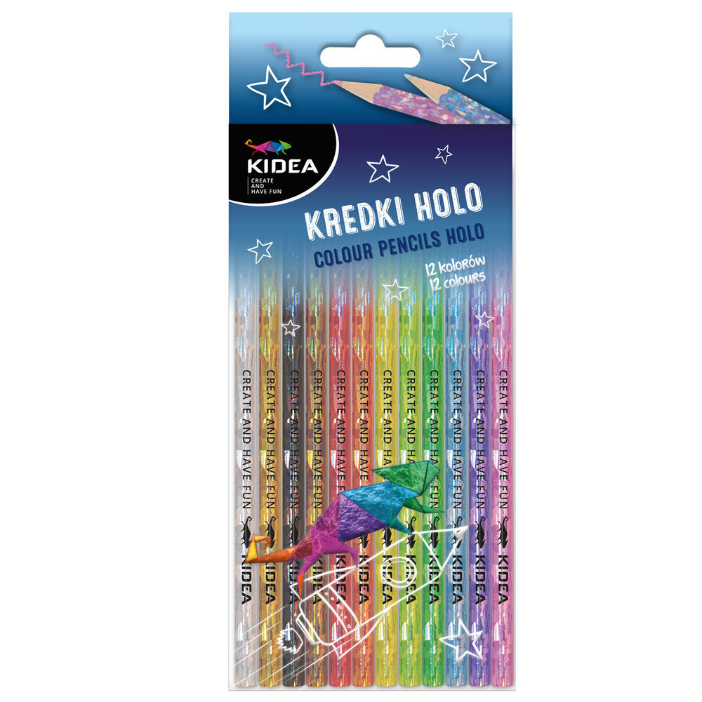 Set 12 Lápices de Colores Efecto Holográfico KIDEA Imagen principal del producto