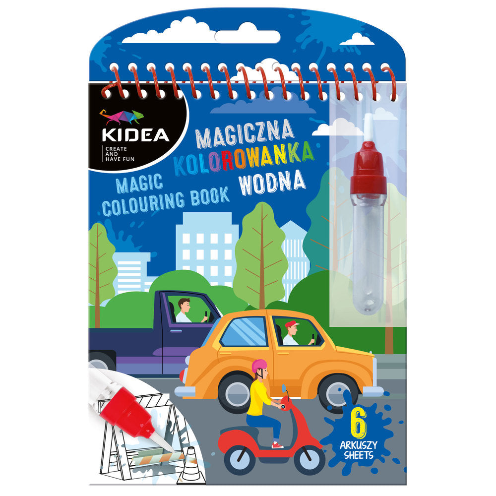 LIBRO MAGICO PARA COLOREAR CON AGUA REUTILIZABLE GATOS | KIDEA | 1 UNIDAD | 5906601706608