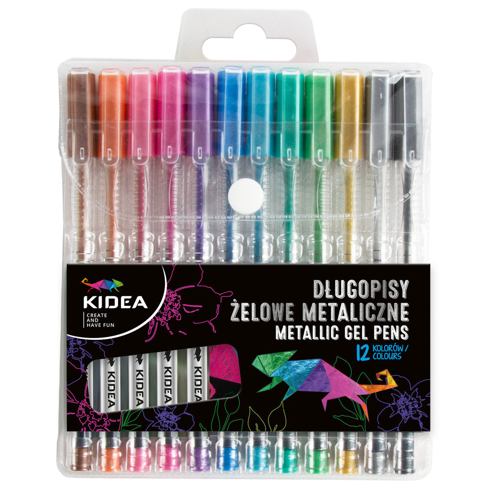 Set 12 Bolígrafos de Gel Colores Metálicos Kidea Imagen principal del producto