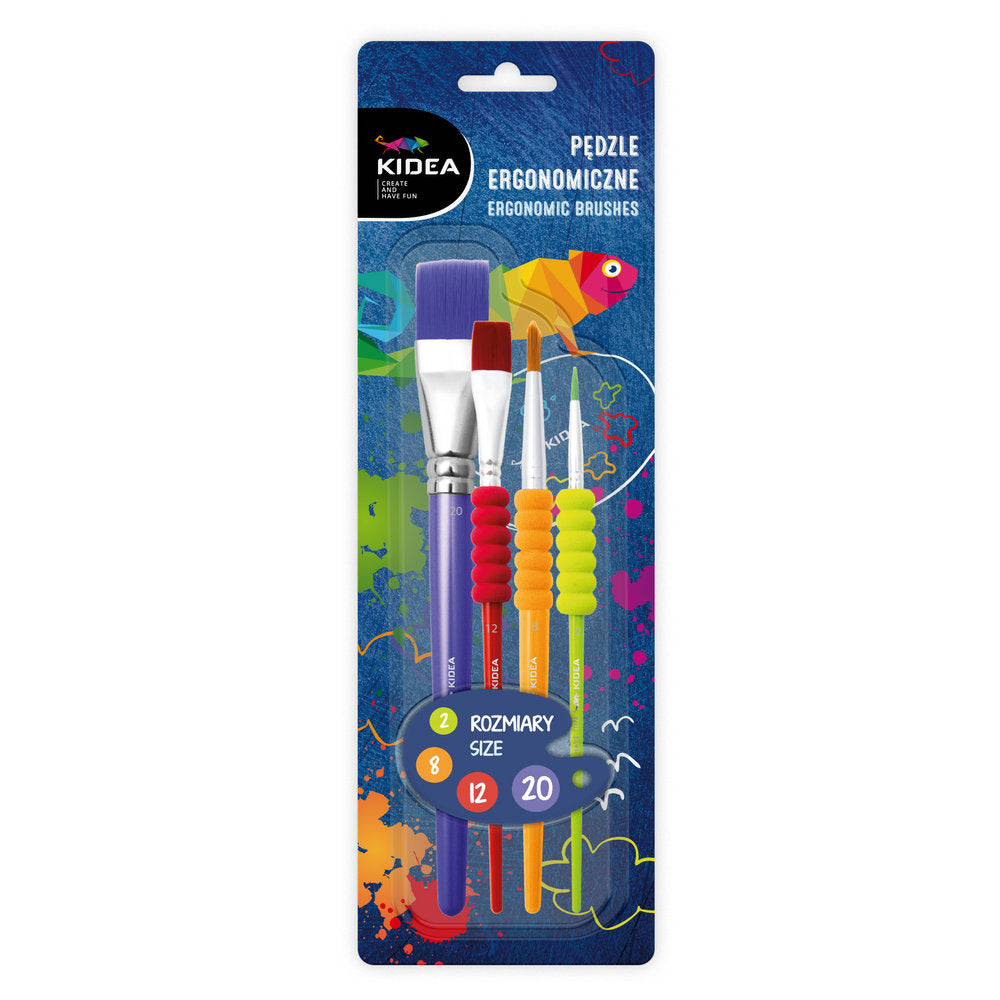Set Pinceles Ergonómicos Infantil 4 Uds KIDEA Imagen principal del producto