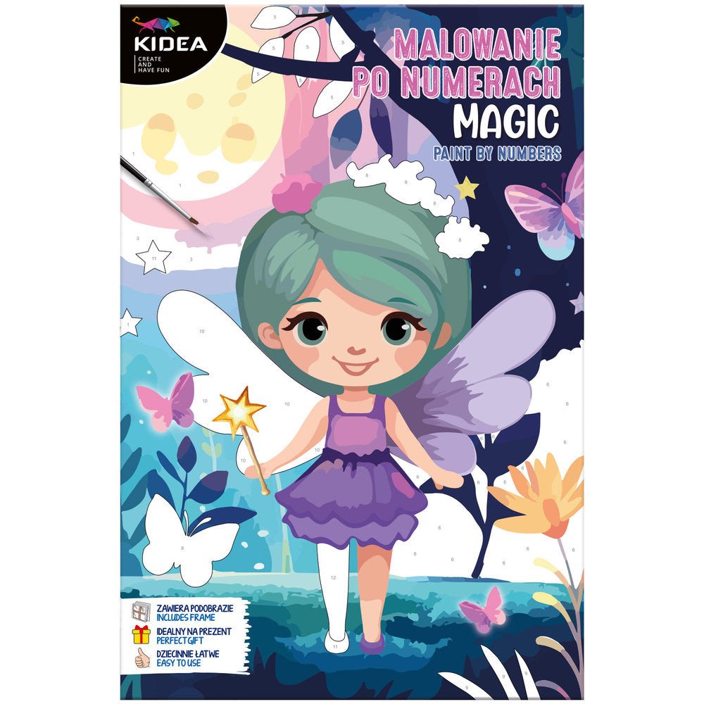 Set Pintar por Numeros Infantil Hada KIDEA Imagen principal del producto