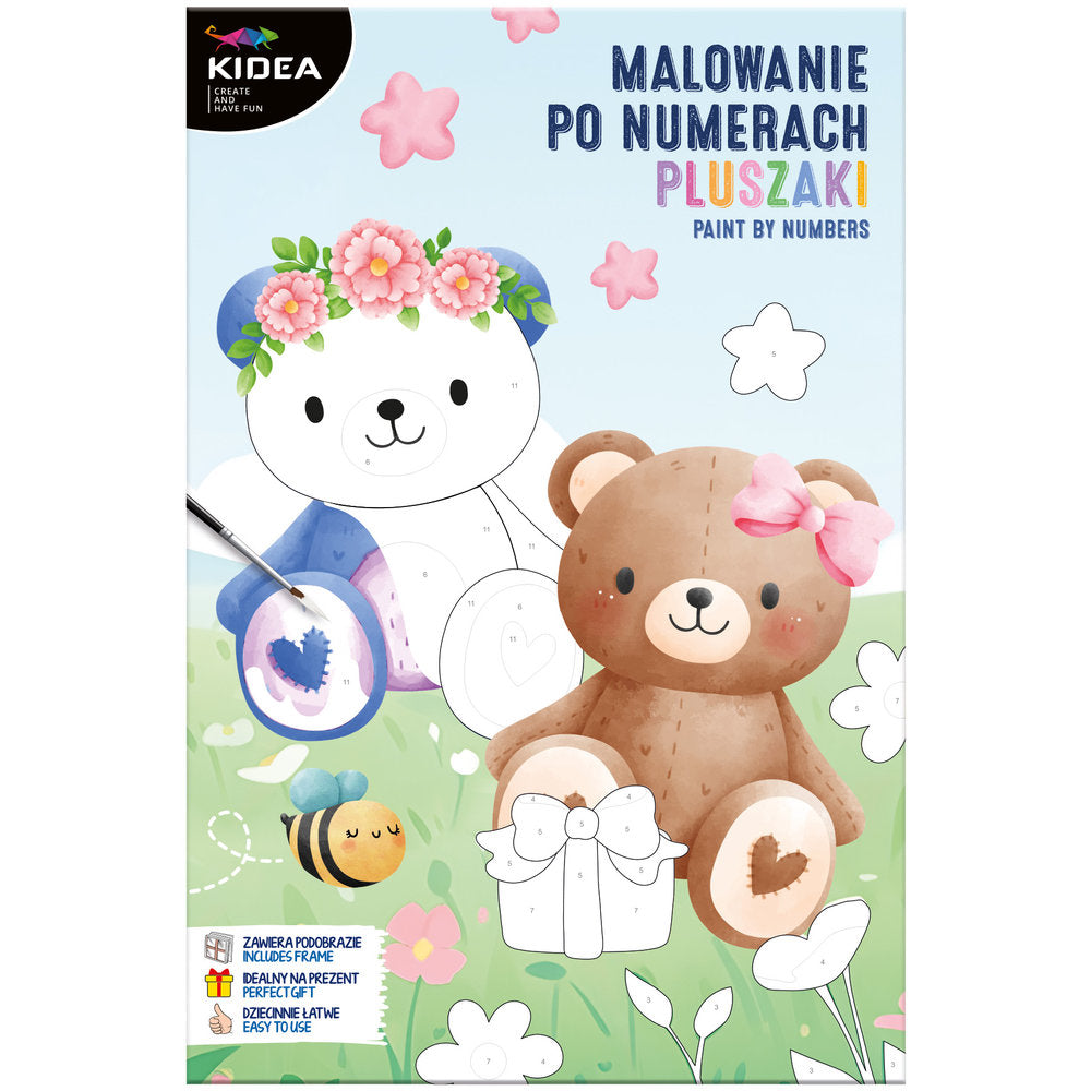 Set Pintar por Numeros Infantil Ositos KIDEA Imagen principal del producto