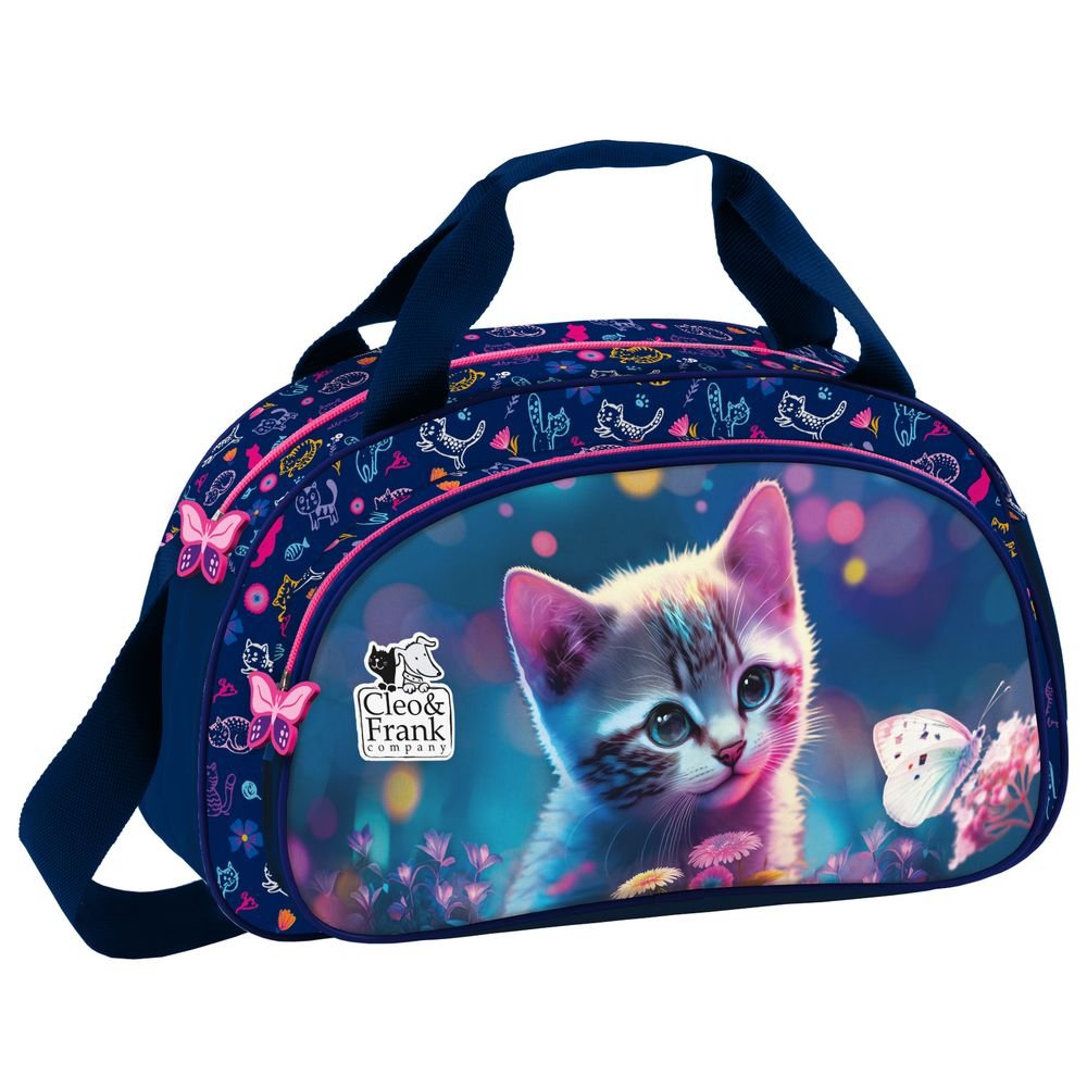 BOLSA DEPORTE VIAJE CON ASAS Y BANDOLERA GATITO FLUORESCENT | DERFORM Imagen principal del producto