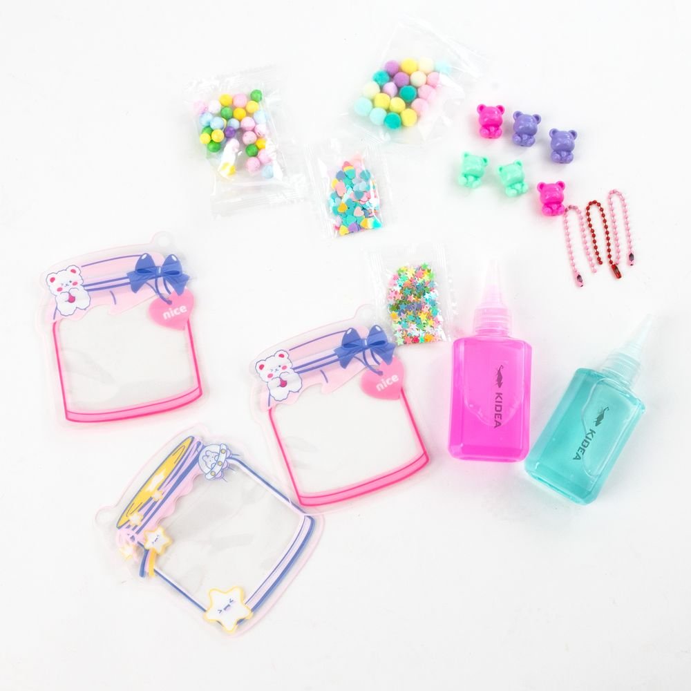 Set llavero con slime y toppings Kidea